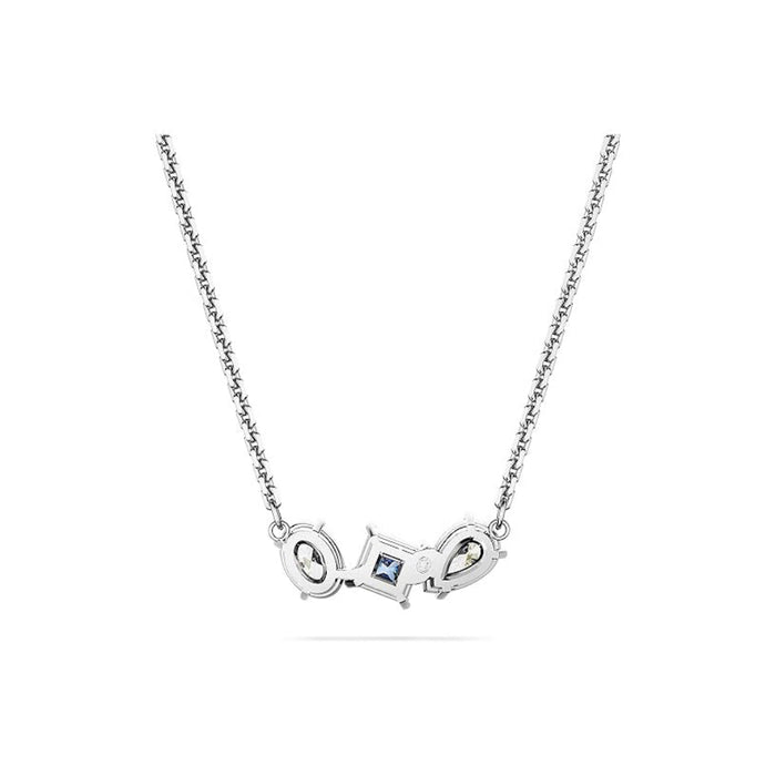 Swarovski Women's Blue And Clear Mixed-Cut Stones In A Rhodium Finished Setting Mesmera Pendant Necklace - 5668276