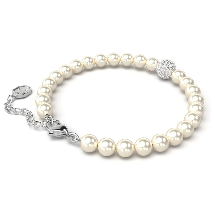 Swarovski Women's Crystal Pearls and Pavé-Set Sphere in a Rhodium Finished Setting Remix Strand Bracelet - 5669529