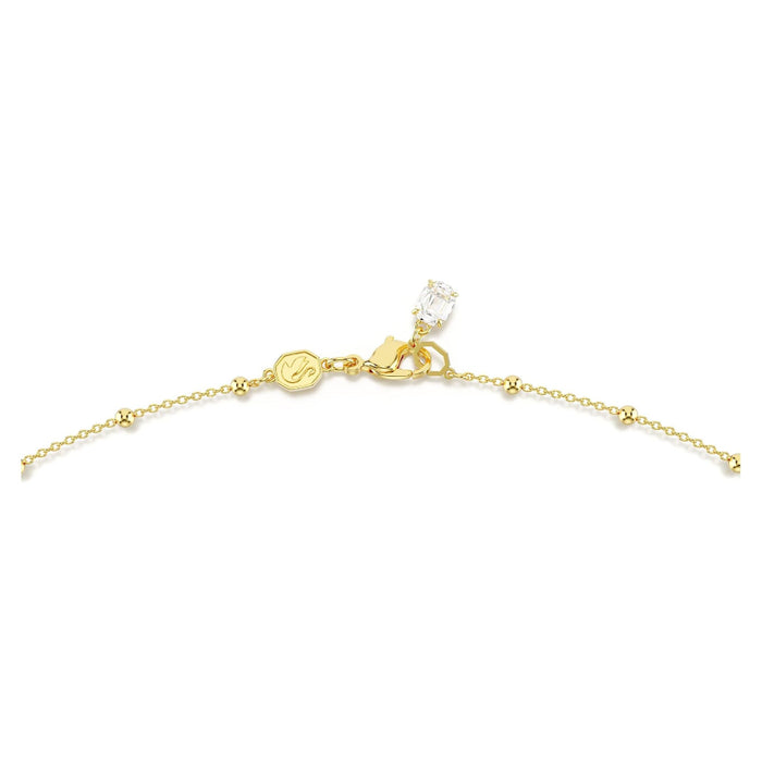 Swarovski Women's Clear Round-Cut Crystals and Shiny Metal Droplets in a Gold-Tone Finished Setting Imber Strandage Necklace - 5680091