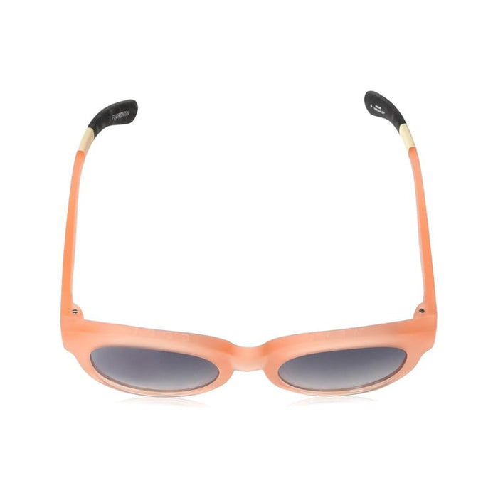 TOMS Women's Matte-Shiny Peach Crystal Fade Frame Blue Gradient Lens Florentin Round Sunglasses - 10020976