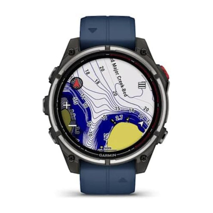 Garmin Quatix® 8 Pro – 47MM Unisex Blue Band AMOLED Display InReach® Technology For Satellite And LTE Connectivity Ultimate Nautical Smartwatch - 010-03198-50