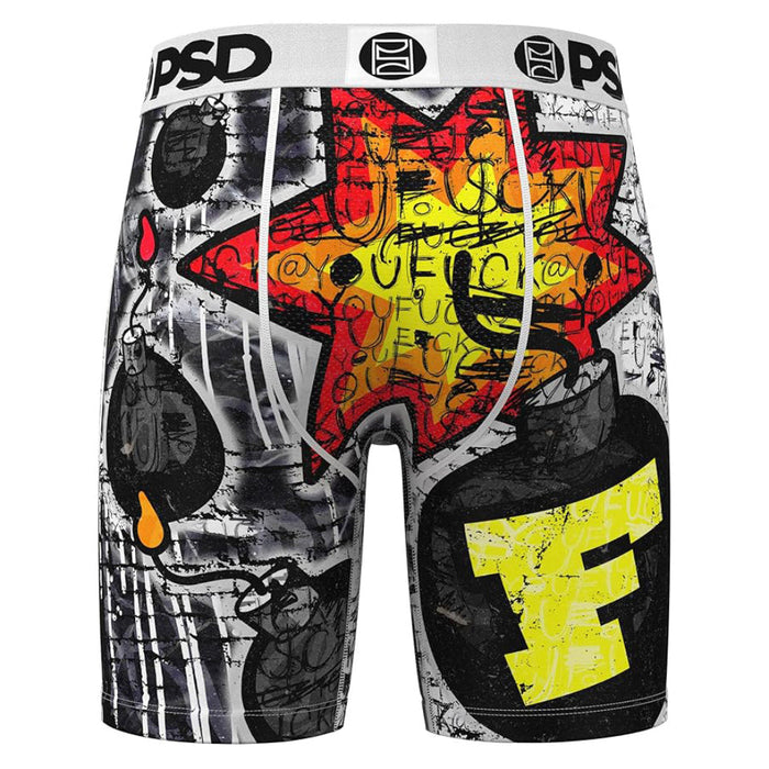 PSD Men's Multicolor F Bomb Boxer Briefs Small Underwear - 125180098-MUL-S