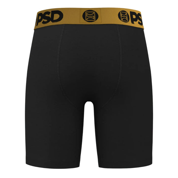 PSD Men's Black Gold Solid Luxe Modal Boxer Briefs Large Underwear - 325180098-BLK-L