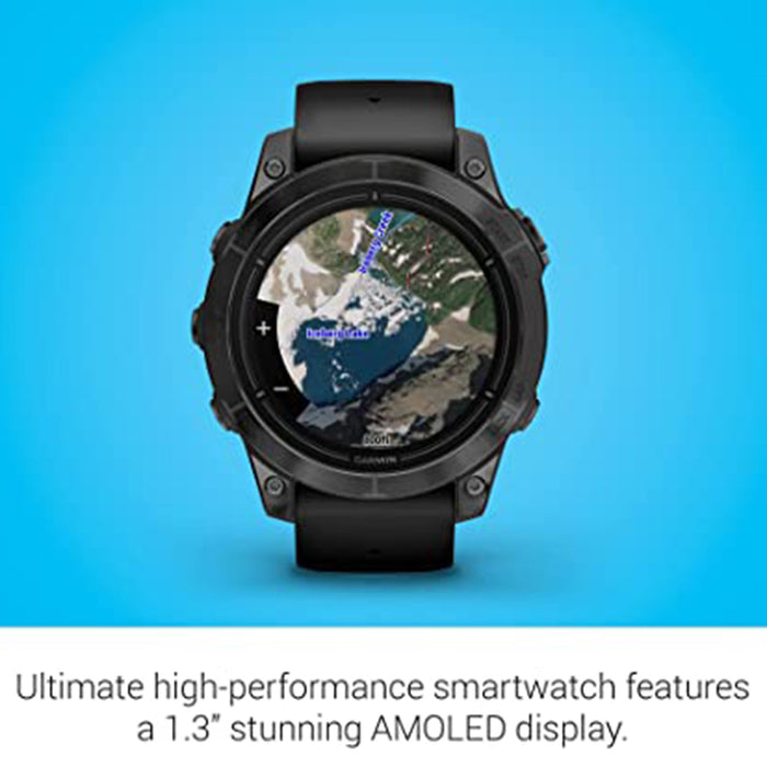 Garmin epix Pro (Gen 2) 47mm Black Advanced Training Technology Built-in Flashlight High Performance Smartwatch - 010-02803-00
