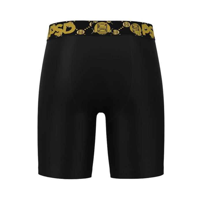 PSD Men's Emblem Black Solid Cotton Boxer Briefs XX-Large Underwear - 125180116-BLK-XXL