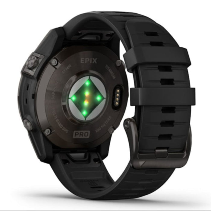 Garmin epix Pro (Gen 2) Sapphire Edition 47mm Black Advanced Training Technology Built-in Flashlight High Performance Smartwatch - 010-02803-10