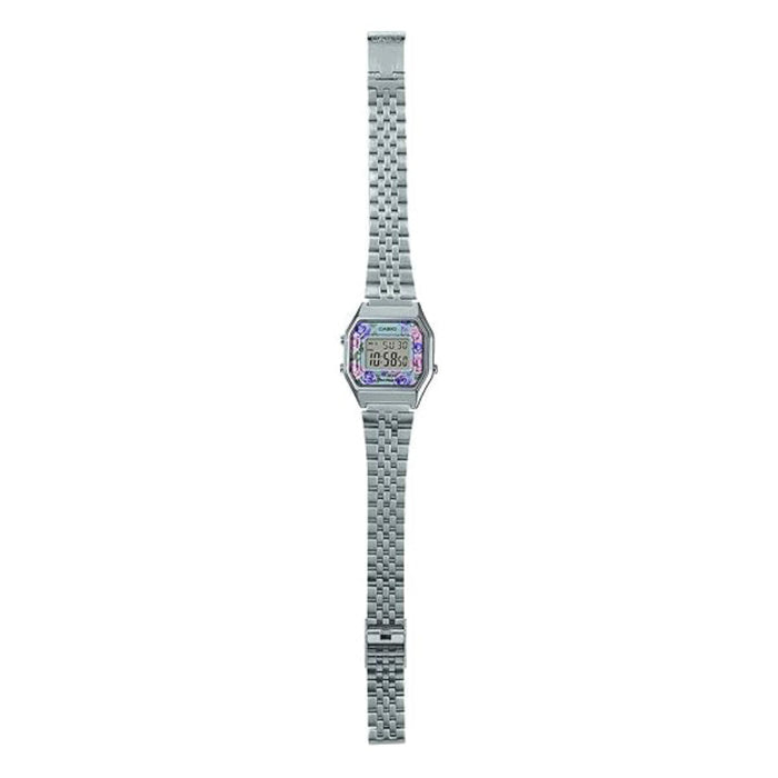 Casio Women's Gray Dial Silver Stainless Steel Band Analog Quartz Watch - LA680WA-4CDF-M