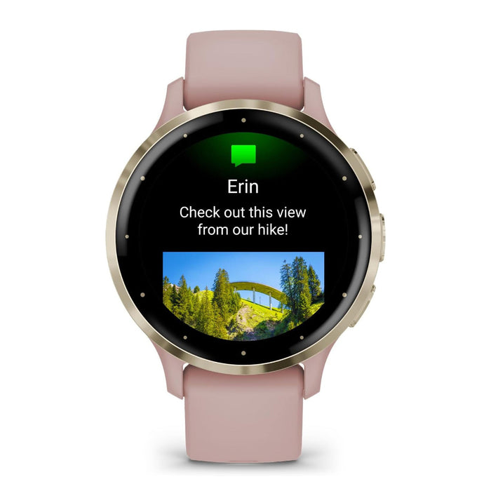 Garmin Venu 3S Dust Rose AMOLED Display Advanced Health and Fitness Features Up to 10 Days of Battery GPS Smartwatch - 010-02785-03