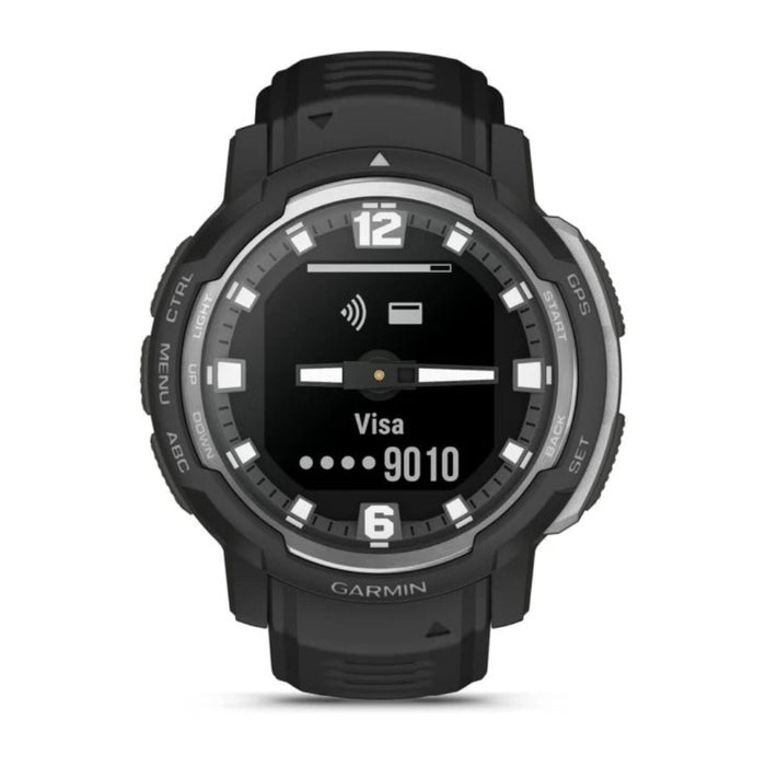 Garmin Instinct Crossover Black Standard Edition Analog Hands and Digital Display Rugged Hybrid Smartwatch - 010-02730-13