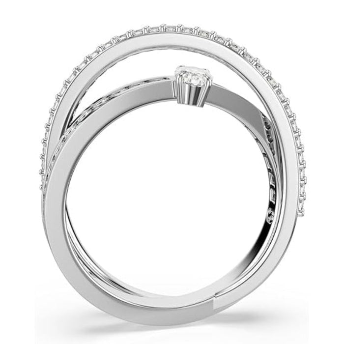 Swarovski Women's Clear Cubic Zirconia Size 9 Hyperbola Ring - 5691232