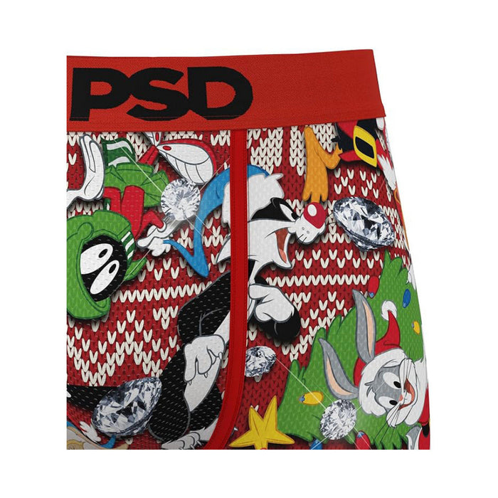 PSD Men's Multicolor Looney Holiday 7 Inch Inseam Moisture-Wicking 4-Way Stretch Boxer Briefs Medium Underwear - 424180016-MUL-M