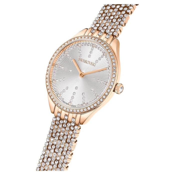 Swarovski Women's White Dial Gold Metal Band Analog Swiss Quartz Watch - 5644053