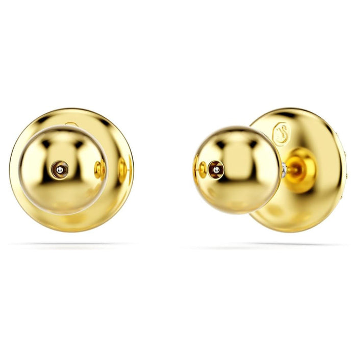 Swarovski Women's Meteor Motif with Snow Pavé of Clear Round Crystals in a Gold-Tone Finished Setting Meteora Stud Earrings - 5683444