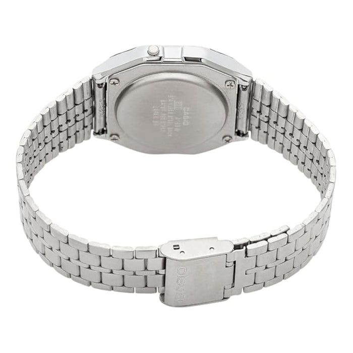 Casio Men's Black Dial Silver Stainless Steel Band Digital Quartz Watch - A159WA-N1DF