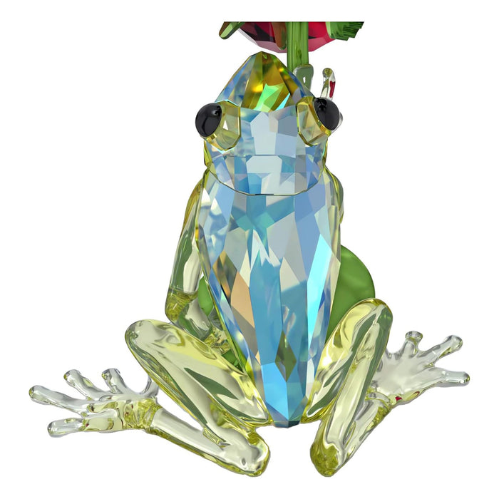 Swarovski Kid Green Champagne Gold Tone Bee And Strawberry Idyllia Frog For Home Decor - 5667599