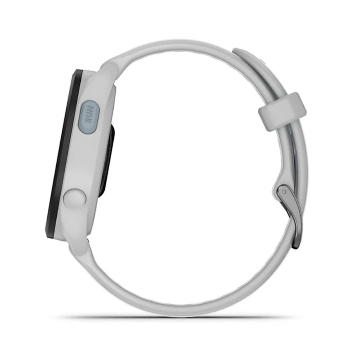 Garmin Unisex Whitestone Forerunner 165 Colorful AMOLED Display Training Metrics and Recovery Insights Running Smartwatch - 010-02863-21