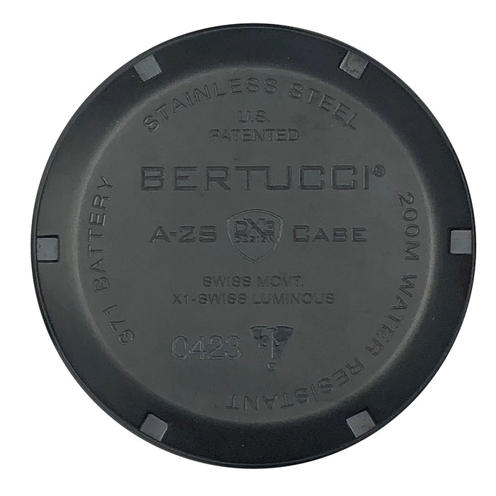 Bertucci A-2S Unisex Ballista X1 Illuminated Luminous Dial Black Nylon Band Swiss Quartz Watch - 11122