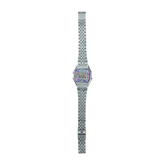 Casio Women's Gray Dial Silver Stainless Steel Band Digital Quartz Watch - LA680WA-4CDF-M