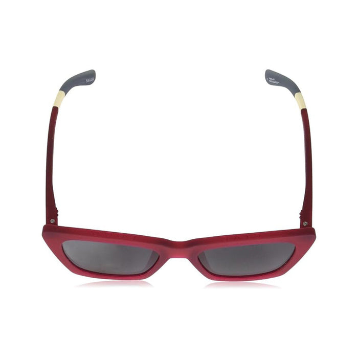 TOMS Women's Matte Beetroot Crystal Frame Dark Grey Lens Sahara Cat Eye Sunglasses - 10019177