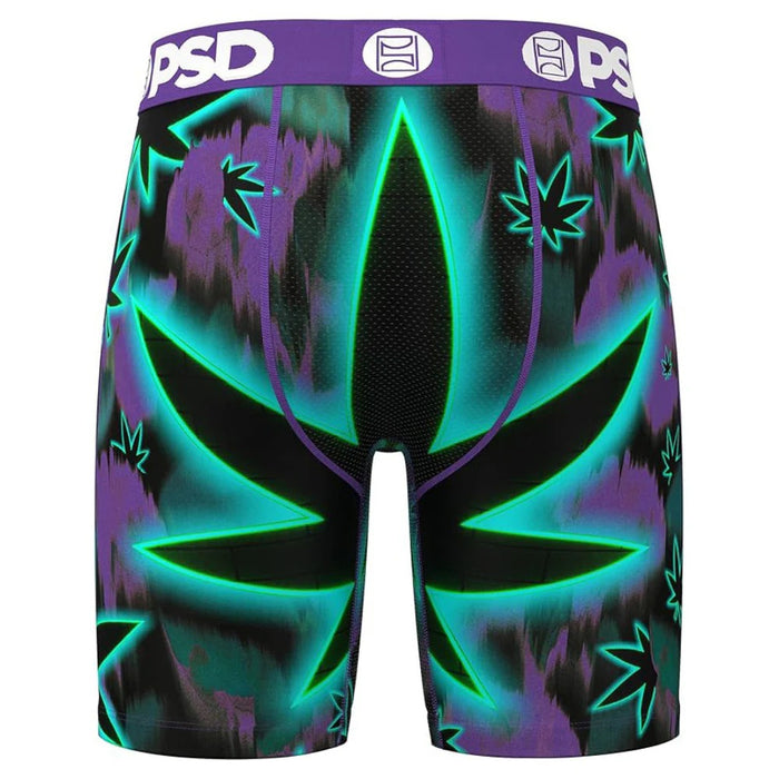 PSD Men's Multicolor Dizzy Neon 7 Inch Inseam Moisture-Wicking 4-Way Stretch Boxer Briefs Large Underwear - 125180105-MUL-L
