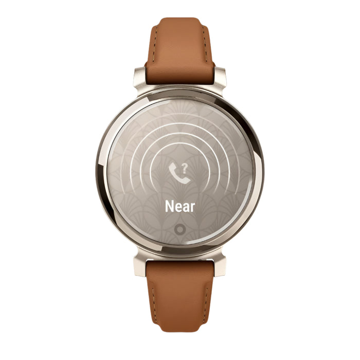Garmin Lily 2 Women's Tan Metal Hidden Display Patterned Lens Up To 5 Days Battery Life Small And Stylish Smartwatch - 010-02839-02