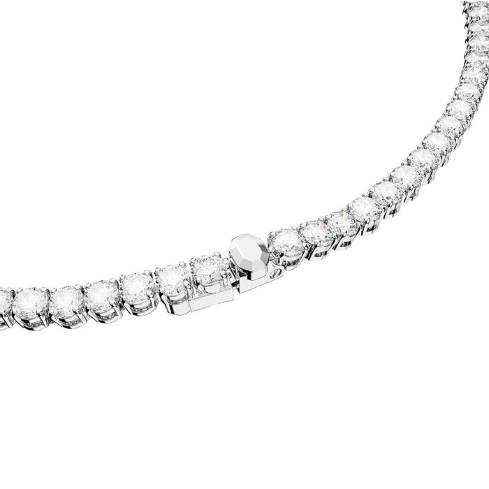 Swarovski Women's Clear Crystals on a Rhodium Finished Setting Matrix Tennis Necklace - 5681796
