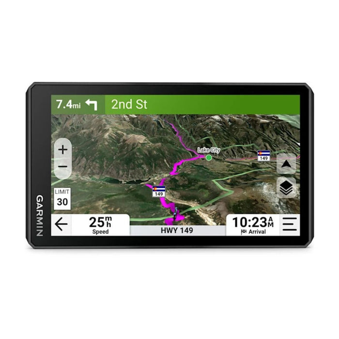 Garmin Unisex Black Lean Angles Custom Route Planning Adventurous Navigation Group Rides Garmin Performance Package Plan Option for Drag Racing Timer and Lap time Review 6-inch Rugged Motorcycle GPS - 010-03861-00