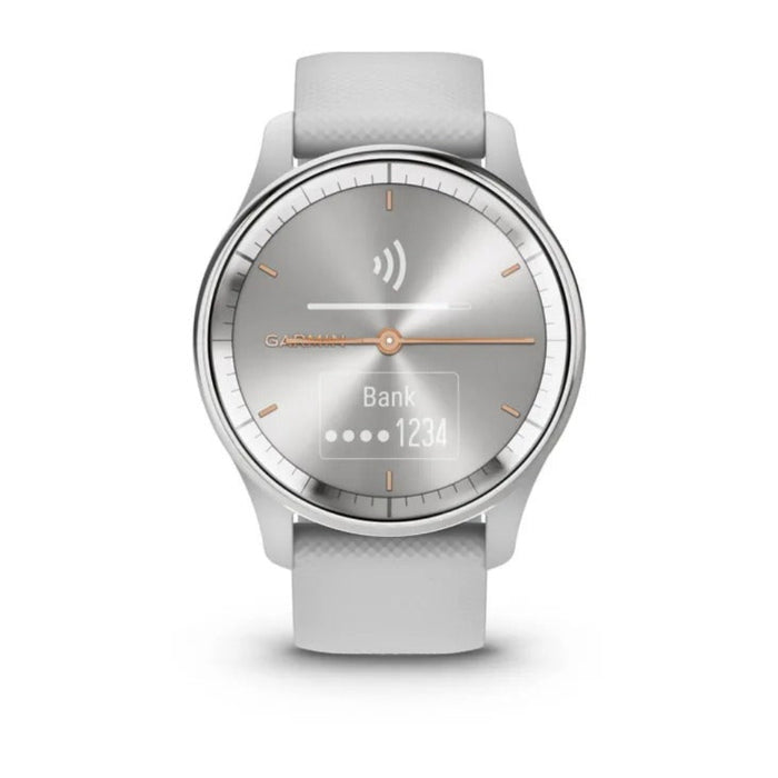 Garmin Vivomove Trend Mist Gray Dial Long-Lasting Battery Life Dynamic Watch Hands and Touchscreen Display Stylish Hybrid Smartwatch - 010-02665-03