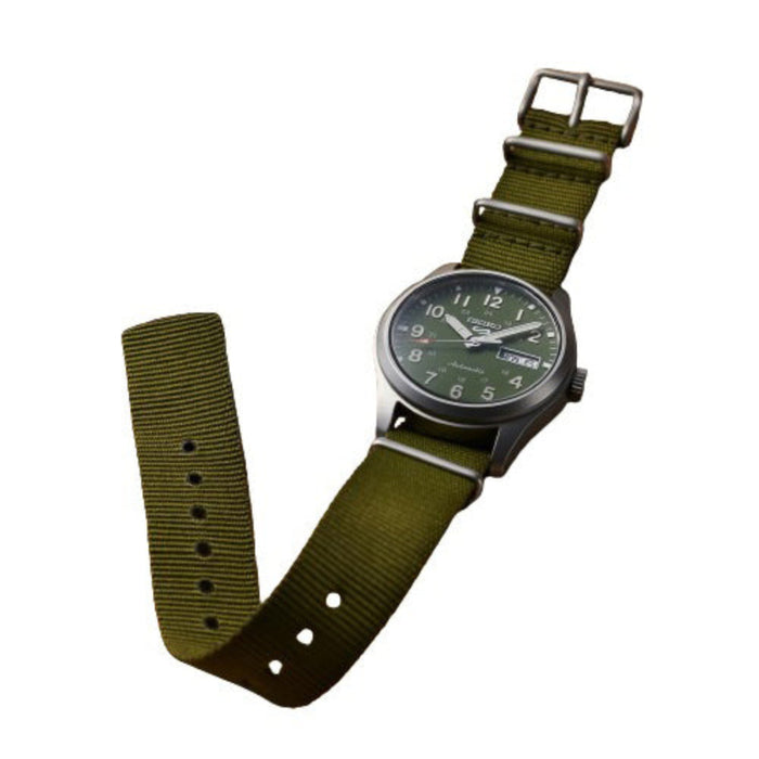 Seiko Men's Sports Green Dial Band 39.4mm Stainless Steel Watch - SRPG33