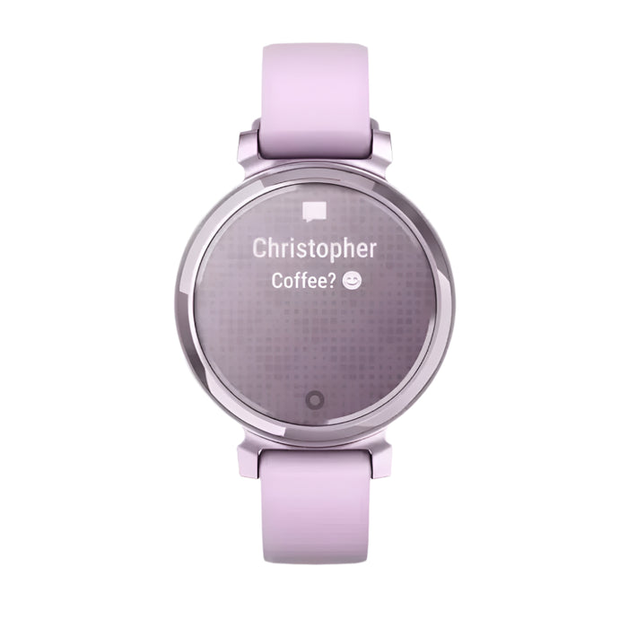 Garmin Lily 2 Women's Lilac Metal Hidden Display Patterned Lens Up To 5 Days Battery Life Small And Stylish Smartwatch - 010-02839-01
