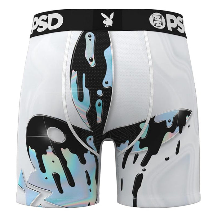 PSD Men's Multicolor Playboy Slick Mid Length Boxer Briefs Extra Large Underwear - 425180120-MUL-XL