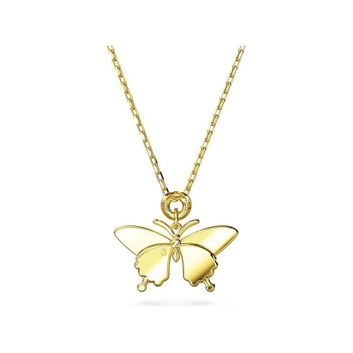 Swarovski Women's Butterfly Motif Multicolored Crystals on a Gold-Tone Finished Chain Idyllia Pendant Necklace - 5658857