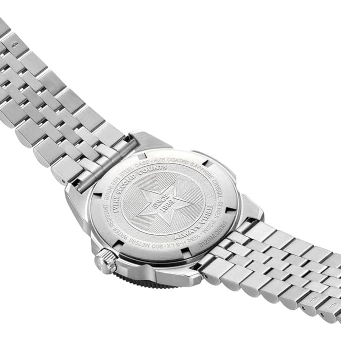 Luminox Men's Blue Dial Silver Stainless Steel Band Sea Pacific Diver Ripple Dive Swiss Quartz Watch - XS.3123M