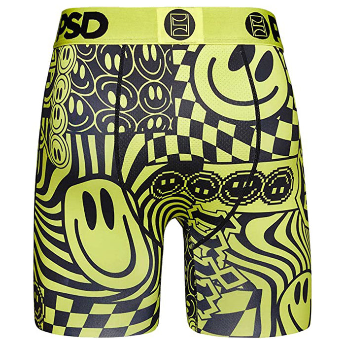 PSD Men's Yellow Neon Smiles Boxer Briefs Extra Large Underwear - 123180096-YEL-XL