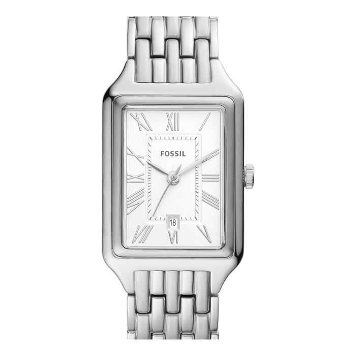 Fossil Raquel Women's Silver Dial Silver Stainless Steel Band Analog Quartz Three-Hand Watch - ES5221