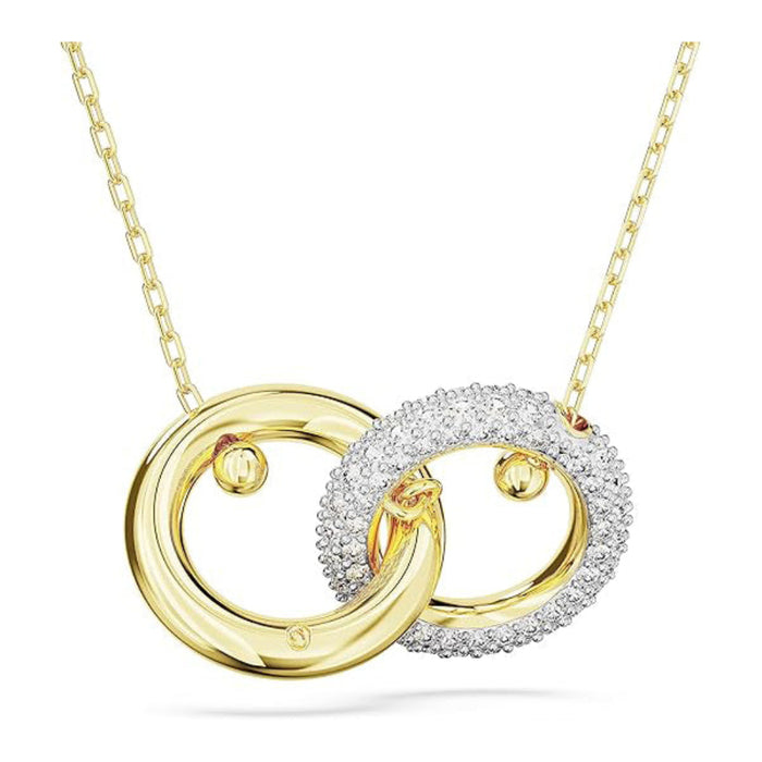 Swarovski Women's Clear Crystal Gold-tone Finish Interlocking Loop Dextera Pendant Necklace - 5668820