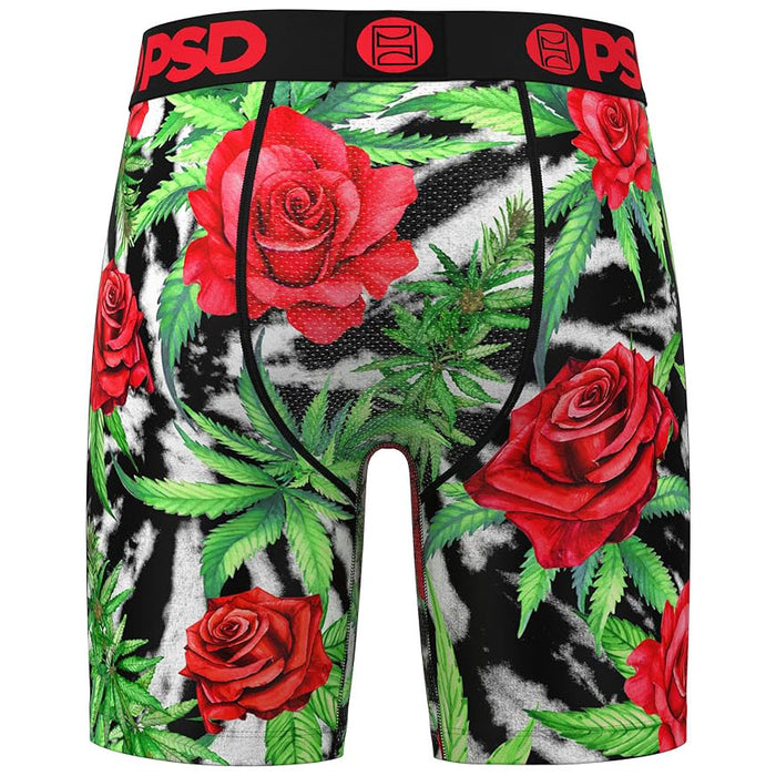 PSD Men's Multicolor Red Rose Buds Boxer Brief Medium Underwear - 224180036-MUL-M