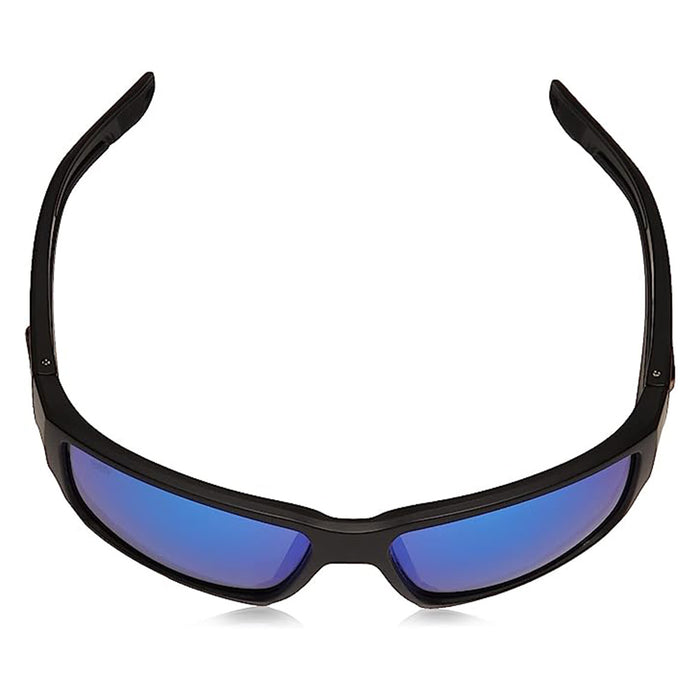 Costa Del Mar Men's Matte Black Frame Blue Mirror Lens Polarized Blackfin Pro Rectangular Sunglasses - 06S9078-907801-60