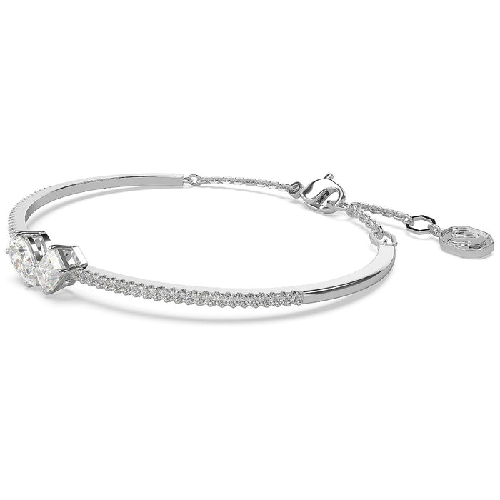 Swarovski Part of the Mesmera Collection Women's Clear Mixed-Cut Stones in a Rhodium Finished Setting Mesmera Bangle Bracelet - 5667253