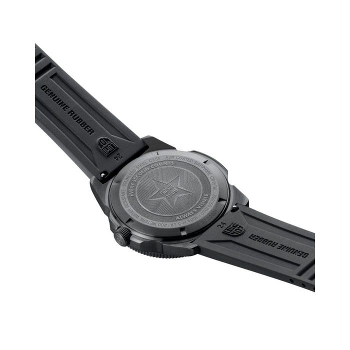Luminox Men's Black Dial Black Rubber Cut-To-Fit Band Analog Swiss Quartz Pacific Diver Watch - XS.3121.BO.1