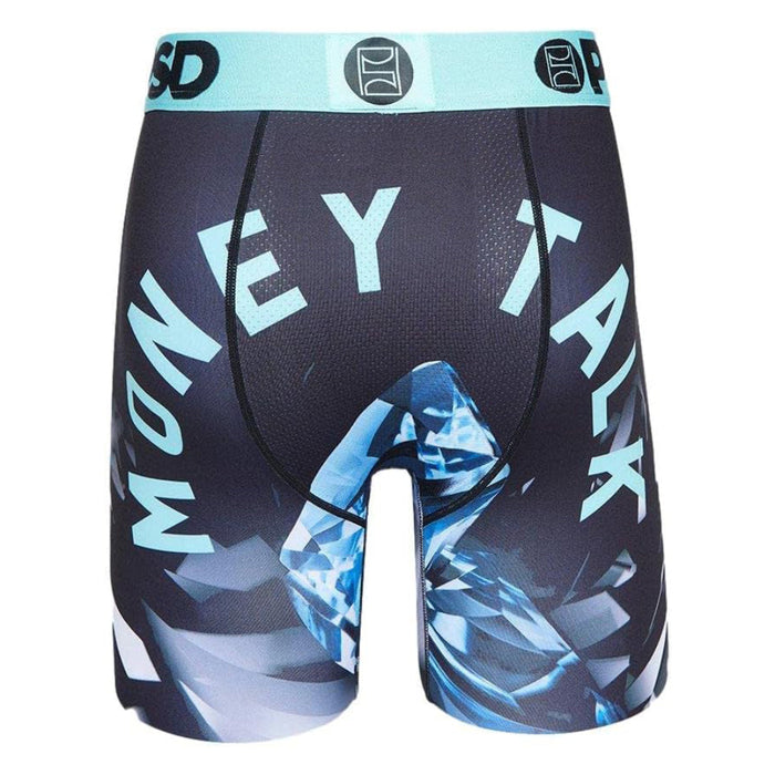 PSD Men's Black Money Talk Boxer Briefs Small Underwear - 122180025-BLK-S