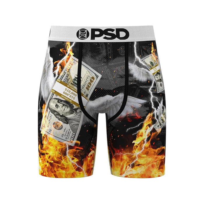 PSD Men's Multicolor Fly Money Boxer Briefs Large Underwear - 424180048-MUL-L