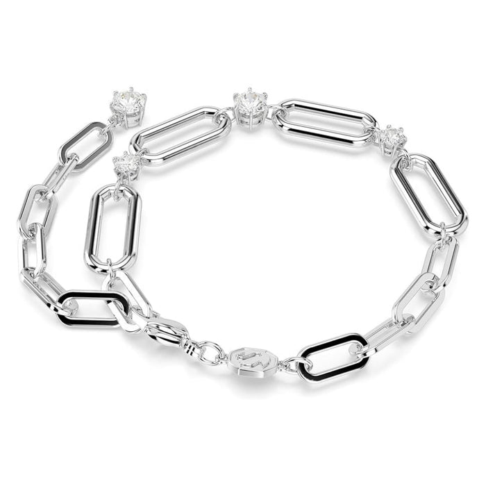 Swarovski Women's Link Chain with Clear Round-Cut Crystals in a Rhodium-Finished Setting Constella Bracelet - 5683353