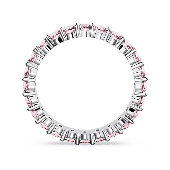 Swarovski Part of the Matrix Vittore Collection Women's Pink Stones on a Rhodium Finished Band Size 5 Matrix Vittore Ring - 5658852