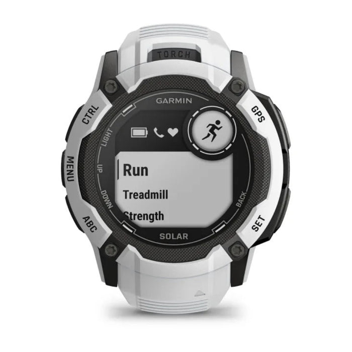 Garmin Instinct 2X Whitestone Built-in Flashlight Solar Charging Capability Multi-Band GNSS Rugged GPS Smartwatch - 010-02805-14