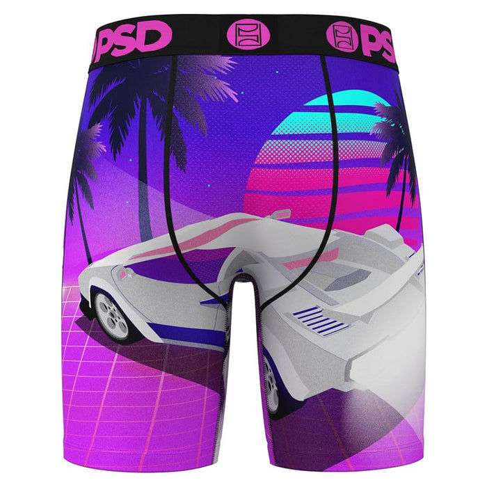 PSD Men's Synthwave Racing Print Boxer Briefs Medium Underwear - 125180226-MUL-M