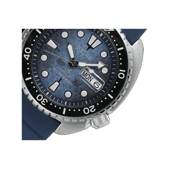 Seiko Prospex Men's Blue Dial Blue Silicone Band Analog Automatic Diver Watch - SRPF77