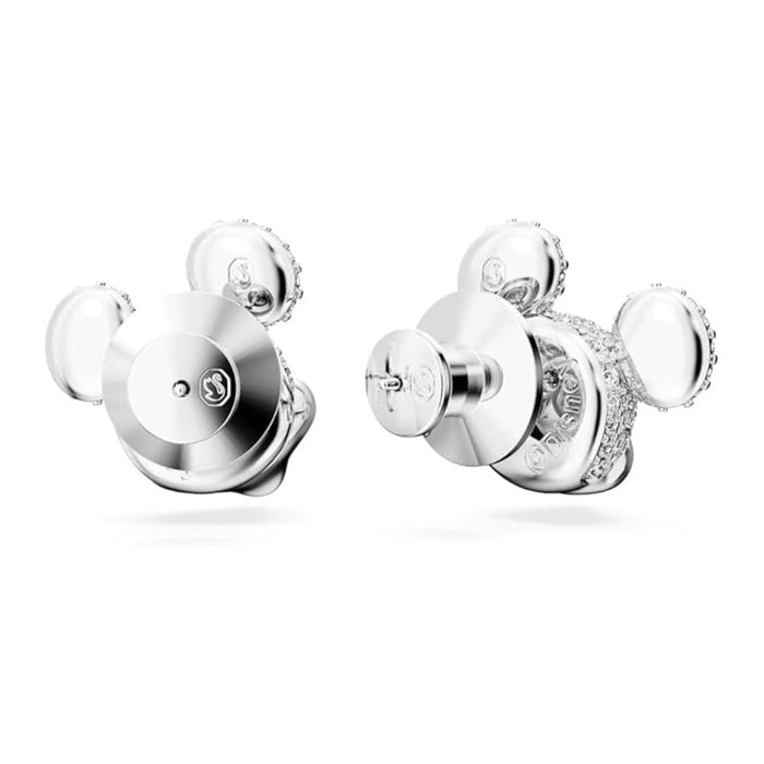 Swarovski Women's White Crystals Rhodium Finished Disney Mickey Mouse stud earrings - 5668781