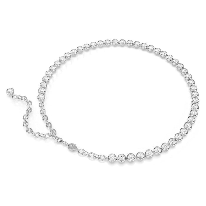 Swarovski Women's All-Around Strand with Clear Round-Cut Crystals in a Rhodium-Finished Setting Imber Pendant Necklace - 5682595