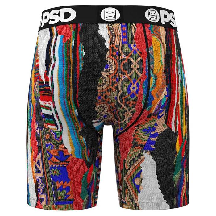 PSD Men's Multicolor Knit Split Boxer Briefs XX-Large Underwear - 425180072-MUL-XXL